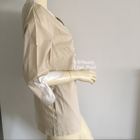 {new} Jones New York 3/4 sleeve embellished tunic - Picture 3 of 7